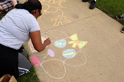 Puppy Dog, being drawn